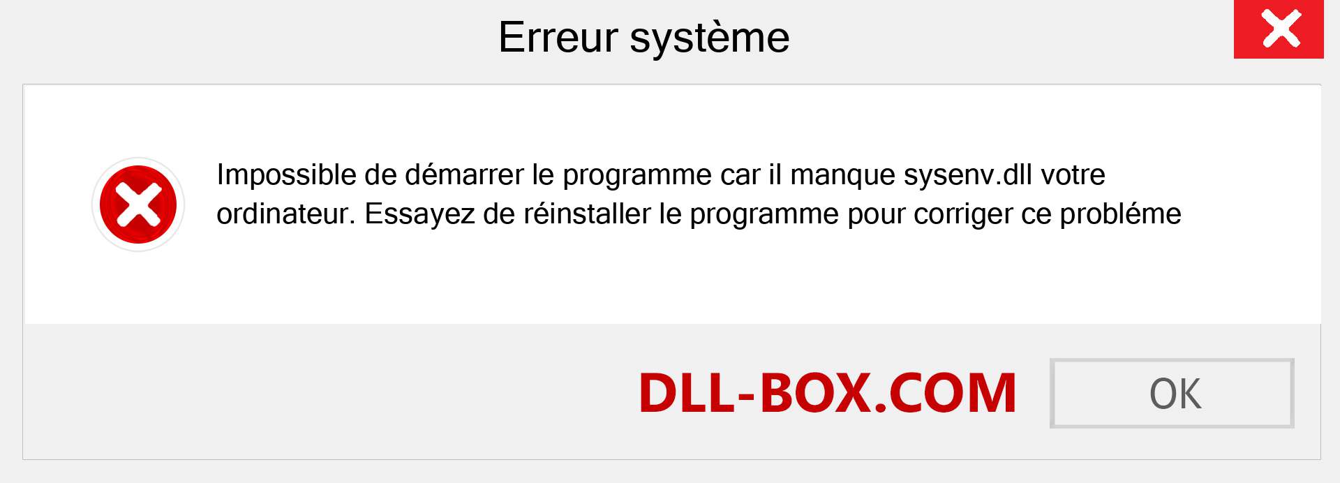 Le fichier sysenv.dll est manquant ?. Télécharger pour Windows 7, 8, 10 - Correction de l'erreur manquante sysenv dll sur Windows, photos, images